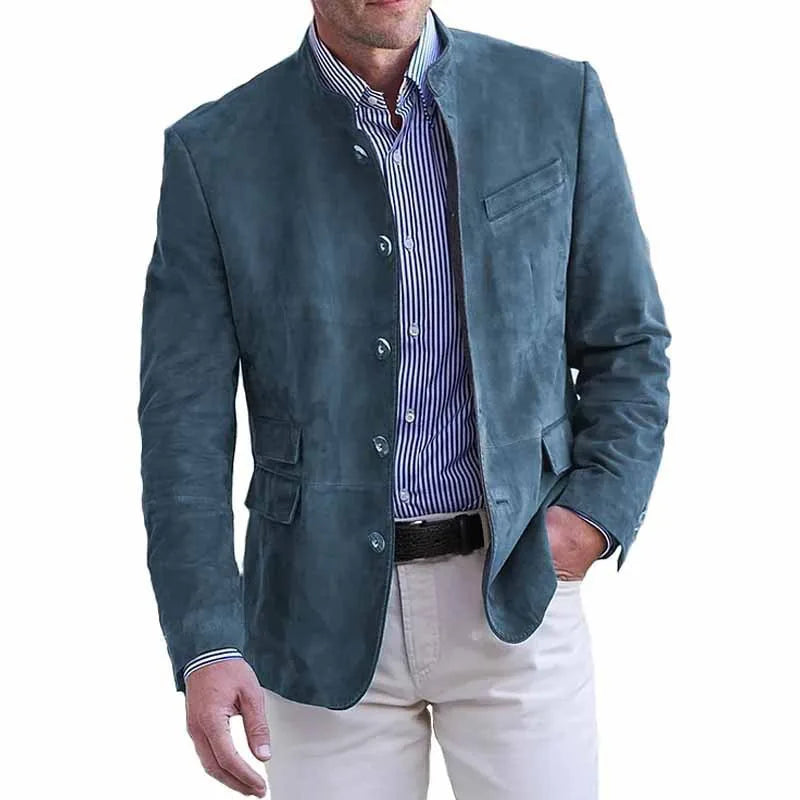 Currier | Men's Casual Modern Jacket - Color:Blue;Size:XS