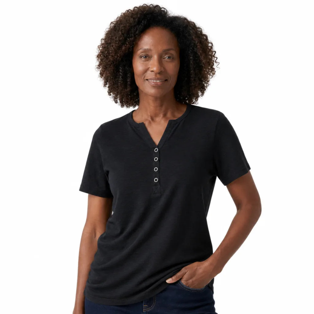 Women's Isabella Cotton V-Neck Tee