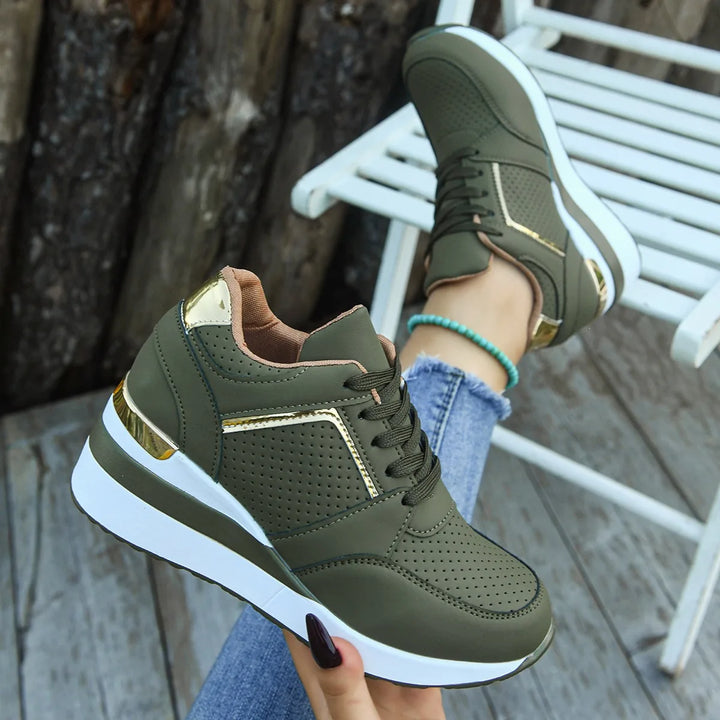 Daisy | Women's Orthopedic Wedge Sneakers (Copy) - Color:Green;Size:36