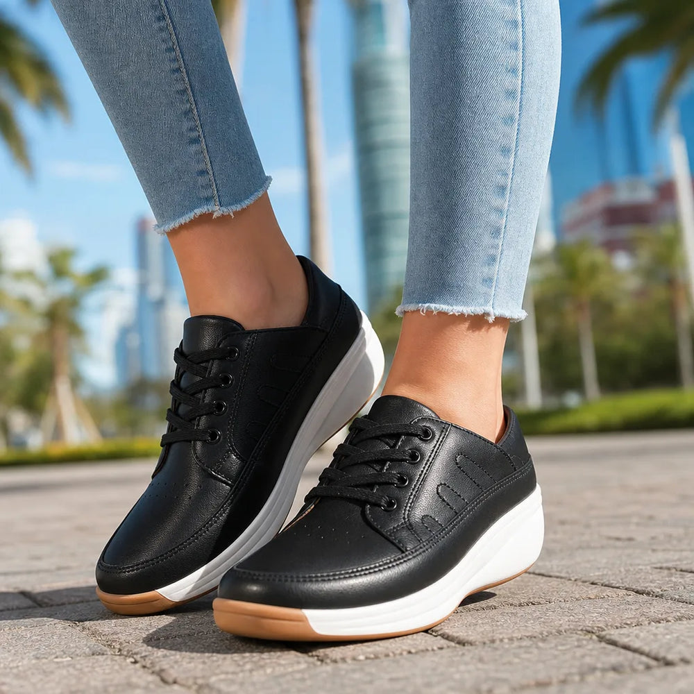 Black Jameson Platform Lace-Up Loafers 1