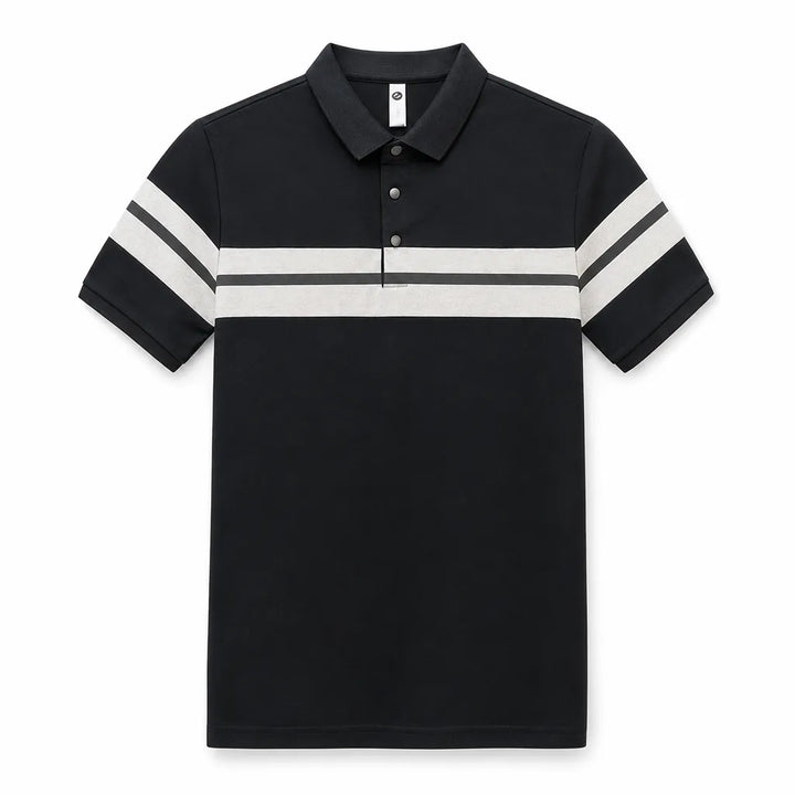 Men's Black Desmond Colorblock Polo Shirt