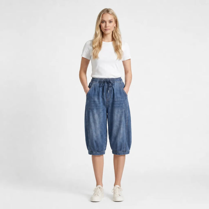 Cooke Denim Harem Shorts