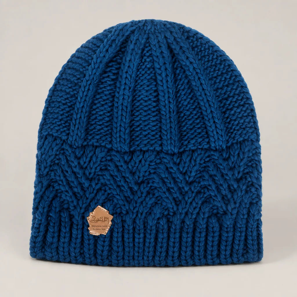 Danica | Chunky Knit Beanie for Fall - Color:Blue;Size:One Size