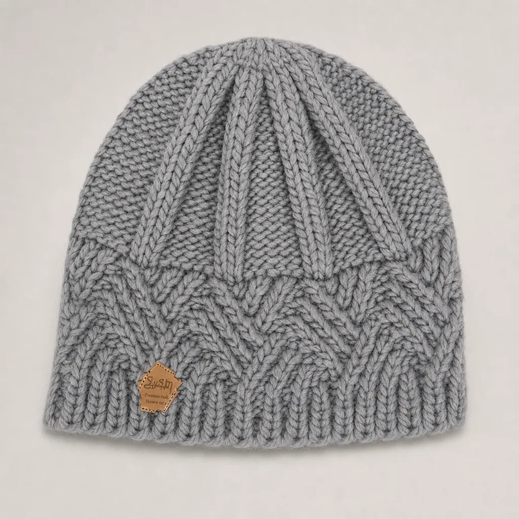 Danica | Chunky Knit Beanie for Fall - Color:Gray;Size:One Size