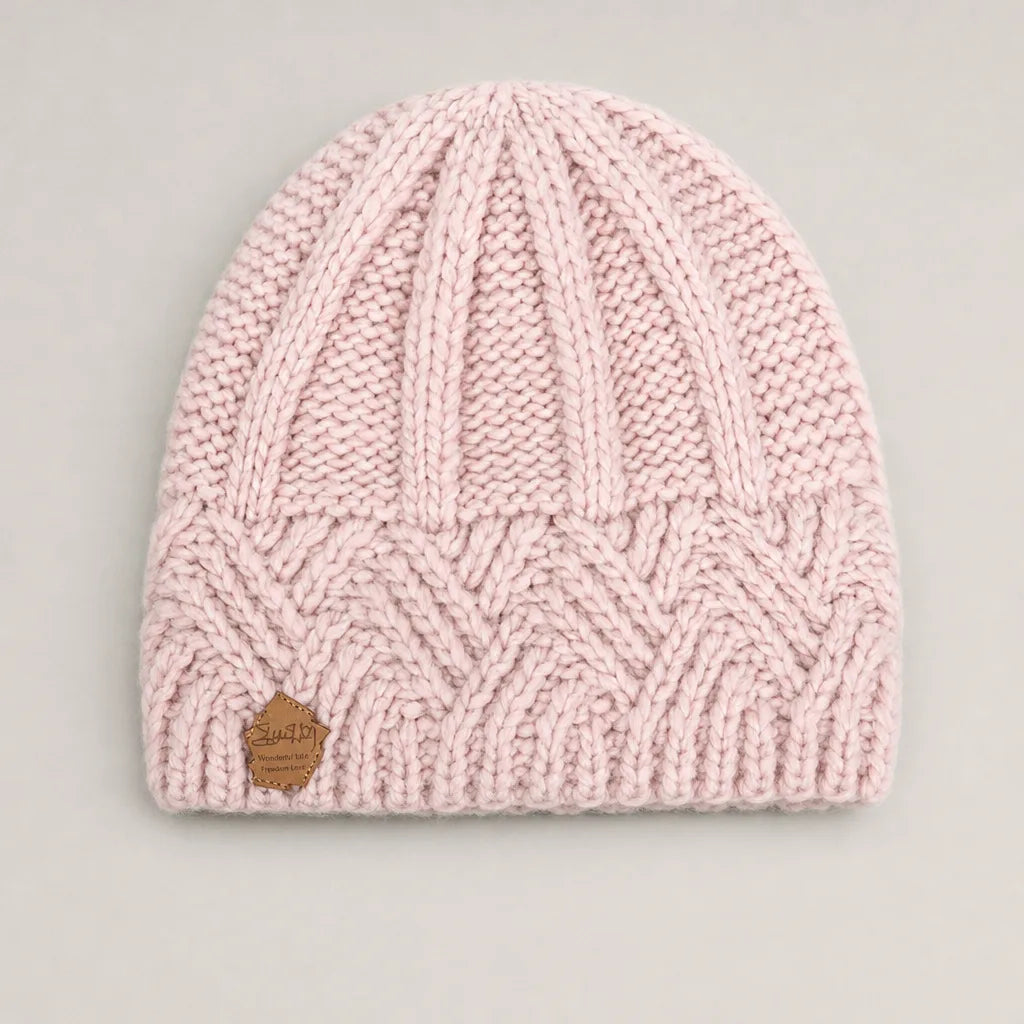 Danica | Chunky Knit Beanie for Fall - Color:Pink;Size:One Size
