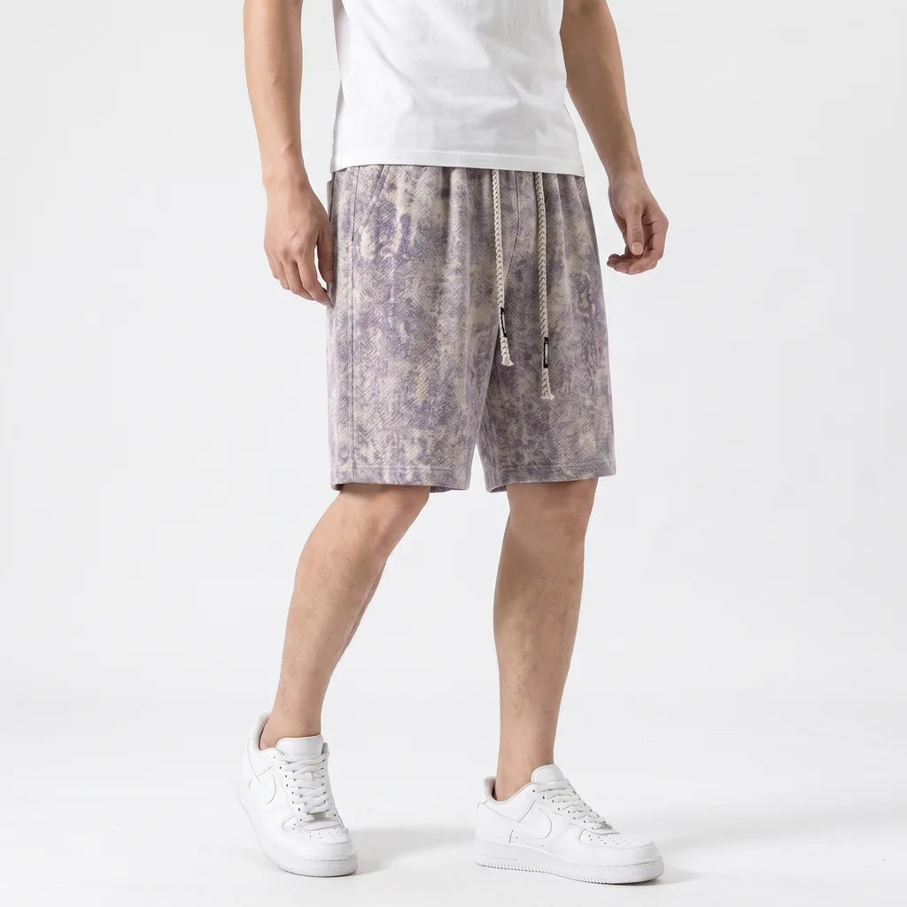 Apricot Lily Tie-Dye Jacquard Shorts 4