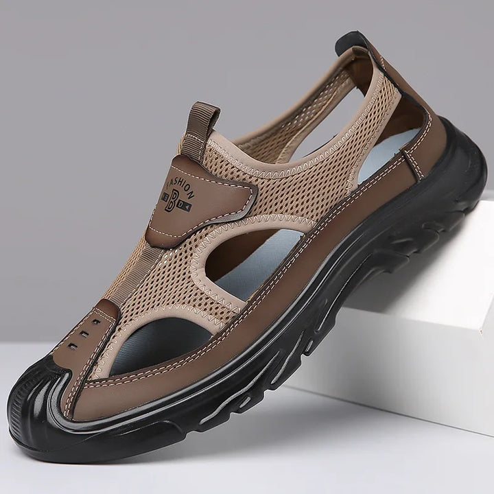 Daniel | Men's Outdoor Mesh Sandals - Color:Brown;Size:38