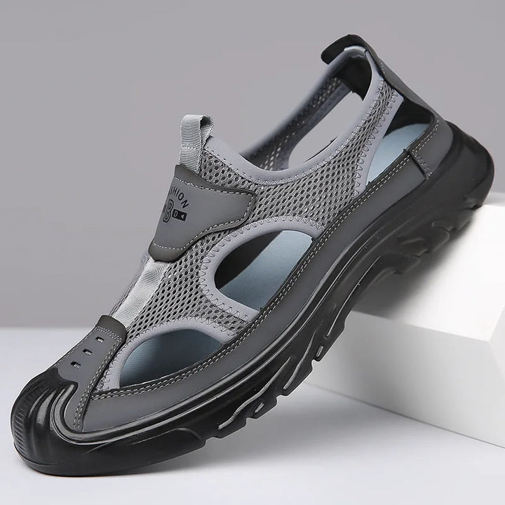 Daniel | Men's Outdoor Mesh Sandals - Color:Gray;Size:38