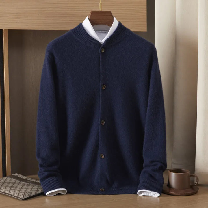 Danvers | Men's Cashmere Cardigan - Blue