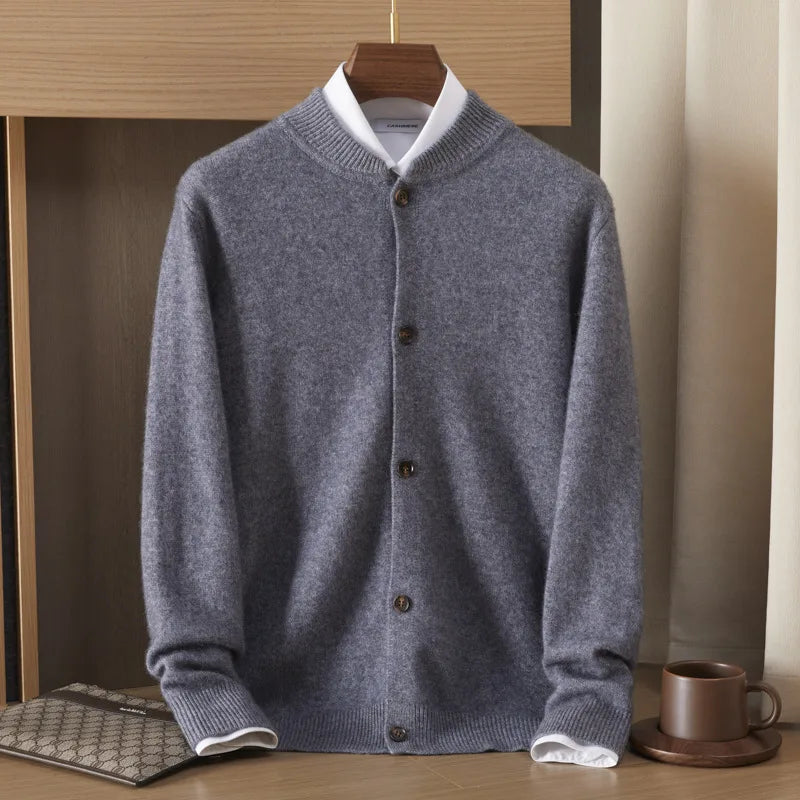 Danvers | Men's Cashmere Cardigan - Gray