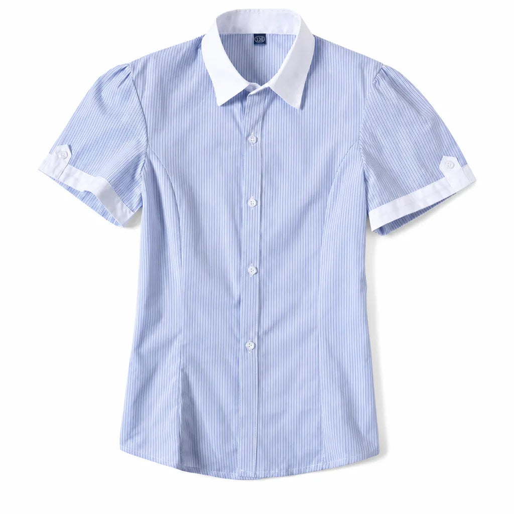 Daphne Striped Shirt - Color:White;Suitable Height:130cm