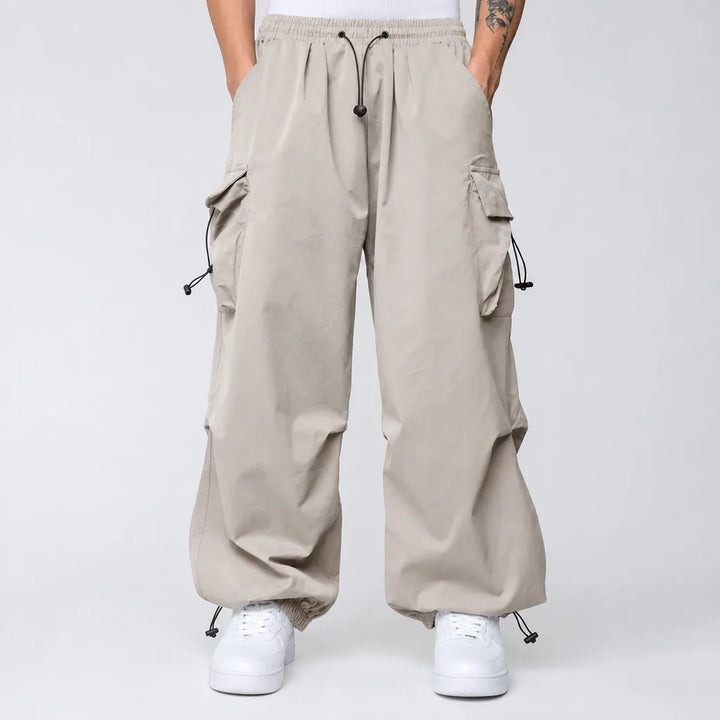Darby | Mens Baggy Cargo Pants - Color:Beige;Size:S
