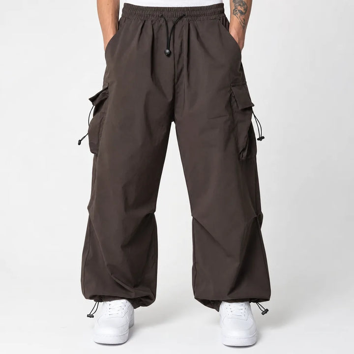 Darby | Mens Baggy Cargo Pants - Color:Brown;Size:S