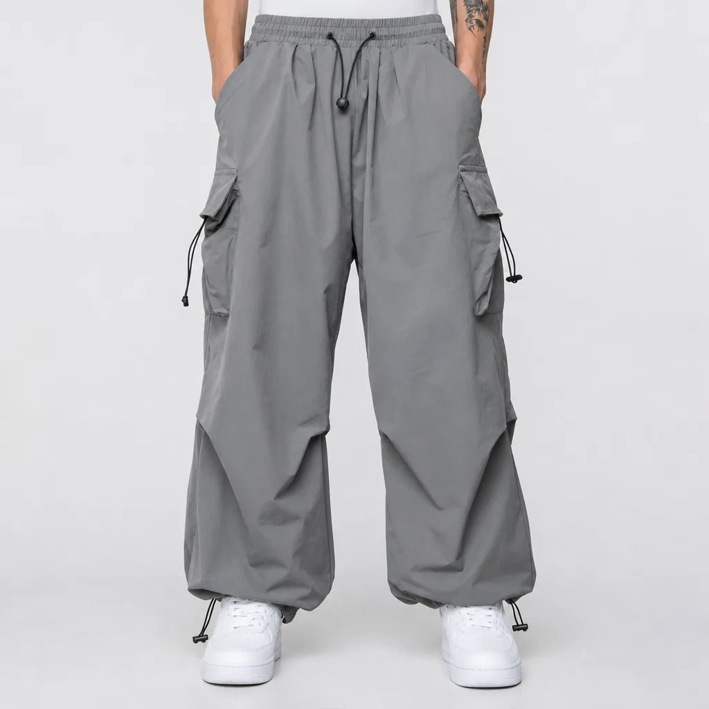 Darby | Mens Baggy Cargo Pants - Color:Gray;Size:S