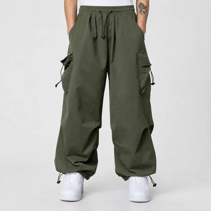 Darby | Mens Baggy Cargo Pants - Color:Green;Size:S