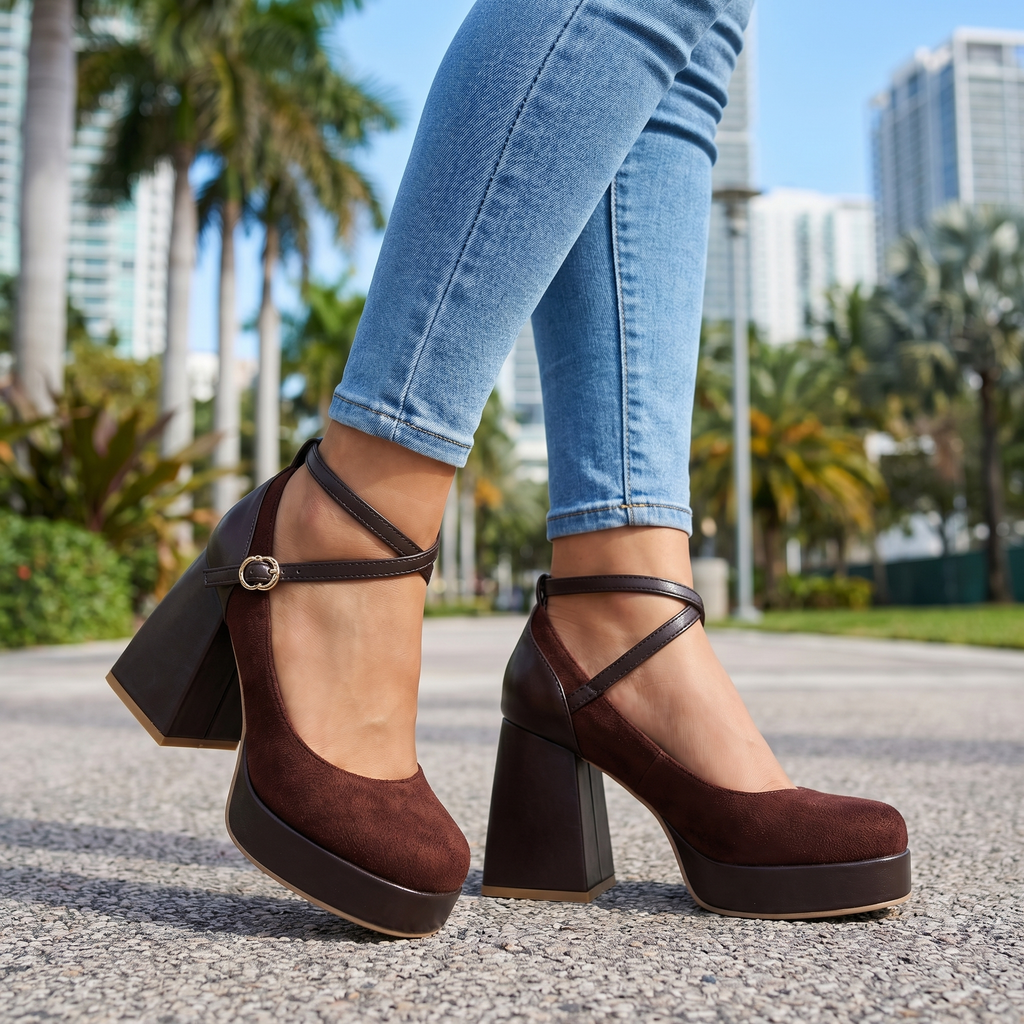 Dark Brown Elara Vance Mary Janes 1