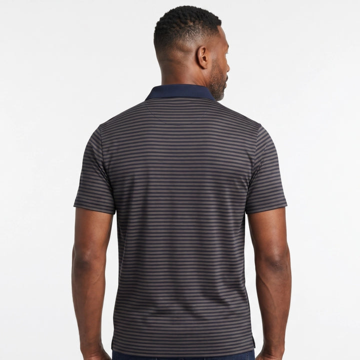 Thaddeus Striped Knit Polo Shirt