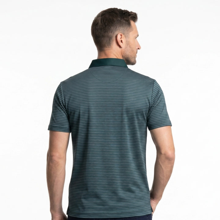 Harding Striped Knit Polo Shirt