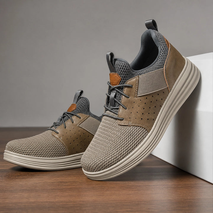 Paul Mesh Sneakers - Color:Dark Khaki;Size:39