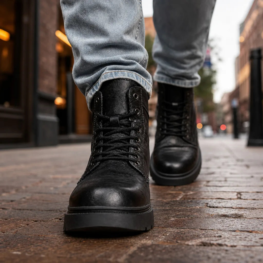 Men's Black Dorsey Lace Up Work Boots