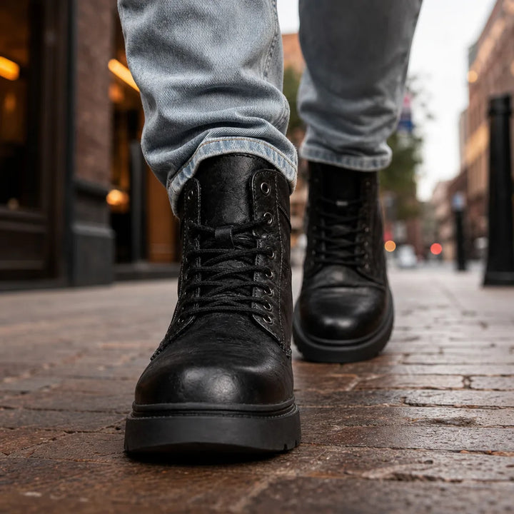 Men's Black Dorsey Lace Up Work Boots