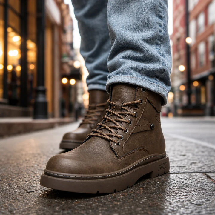 Men's Beige Dorsey Lace Up Work Boots