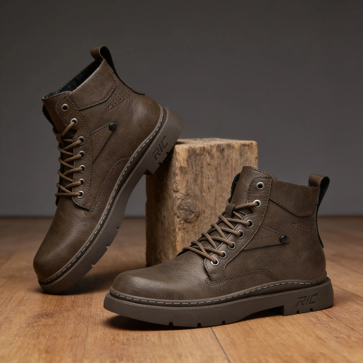David Lace Up winter Work Boots - Color:Brown;Size:38