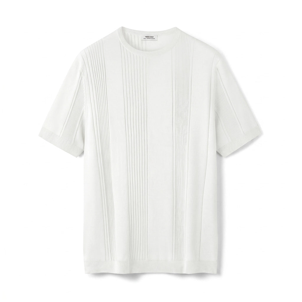 Dawson Striped Tee - Color:Off-White;Size:S