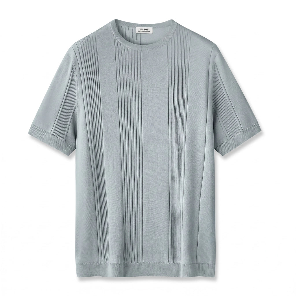 Dawson Striped Tee - Color:Smoke Grey;Size:S
