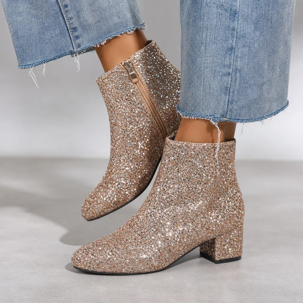 Delphina | Women's Fall Ankle Boots - Color:Beige;Size:36