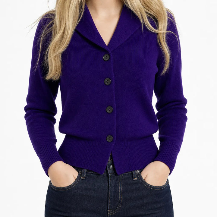 Delphine | Women's Cardigan Sweater - Color:Purple;Size:One Size