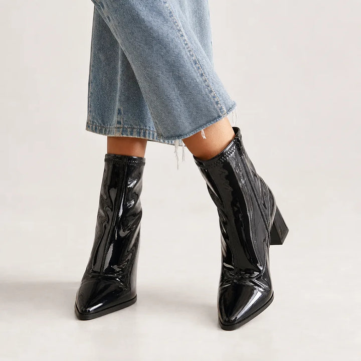 Delphine | Women's Fall Ankle Boots - Color:Black;Size:35