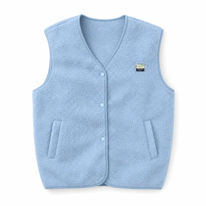 Delphine | Women's Fall Fleece Vest - Color:Blue;Size:XS