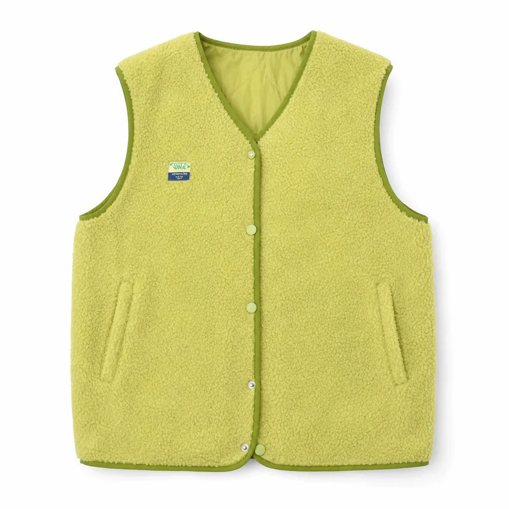 Delphine | Women's Fall Fleece Vest - Color:Green;Size:XS