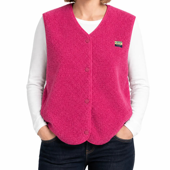 Women's Pink Delphine Sherpa Body Warmer -G