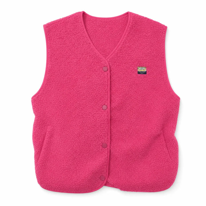Delphine | Women's Fall Fleece Vest - Color:Pink;Size:XS