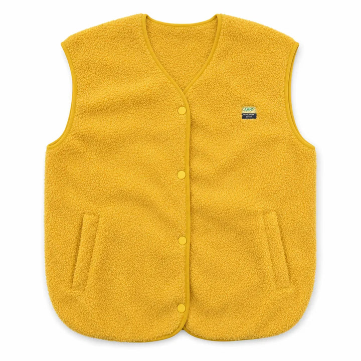 Delphine | Women's Fall Fleece Vest - Color:Yellow;Size:XS