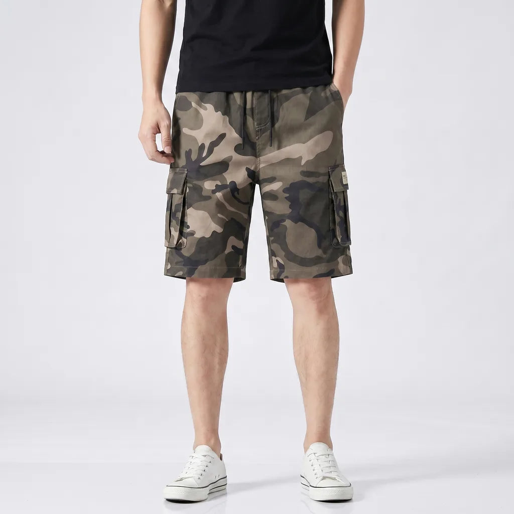 Camo Khaki Dempsey Cotton Cargo Shorts 3