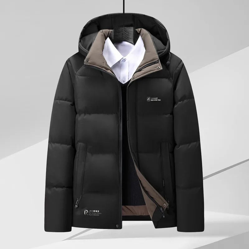 Denham | Men's Quilted Puffer Jacket - Color:Black;Size:L