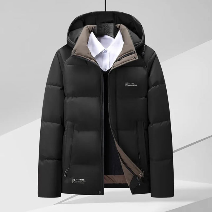 Denham | Men's Quilted Puffer Jacket - Color:Black;Size:L