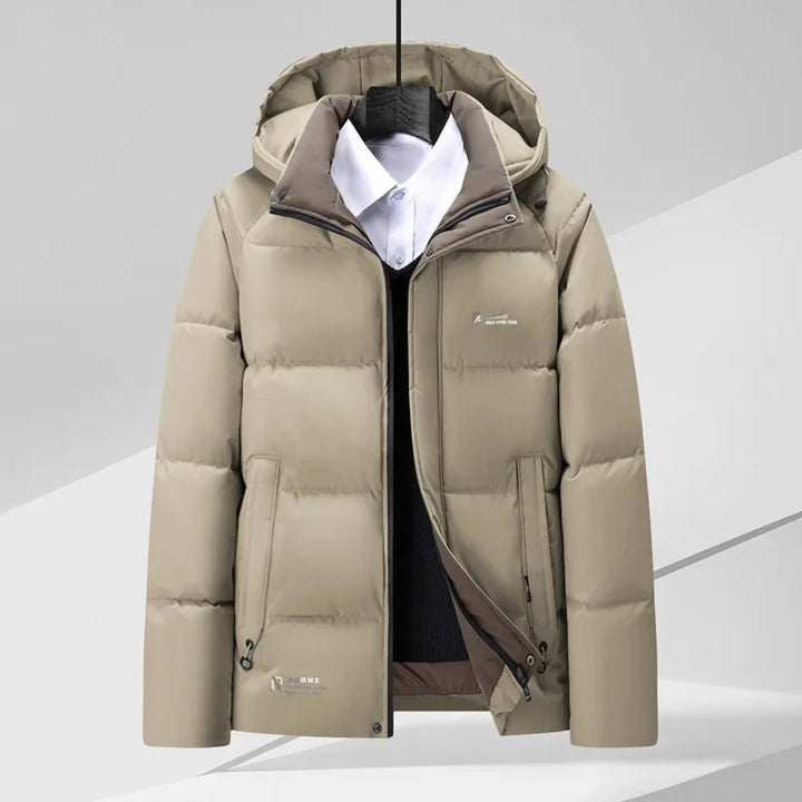 Denham | Men's Quilted Puffer Jacket - Color:Khaki;Size:L