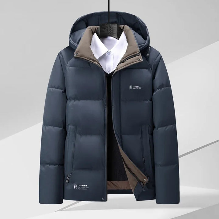Denham | Men's Quilted Puffer Jacket - Color:Navy Blue;Size:L