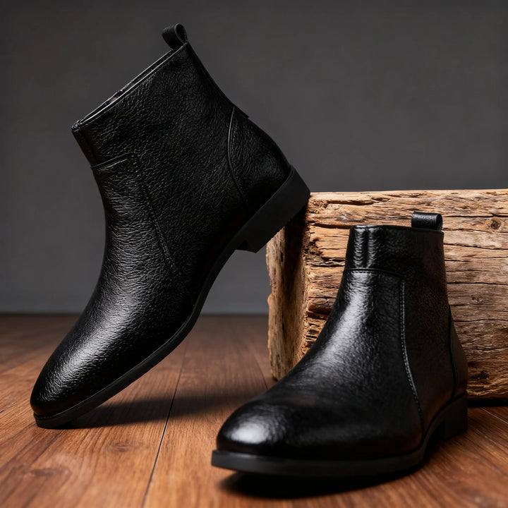 Desmond | Mens Slip On Sustainable Boots - Color:Black;Size:38