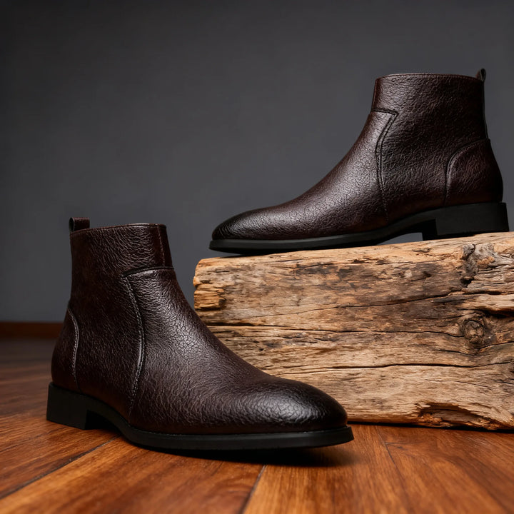 Desmond | Mens Slip On Sustainable Boots - Color:Brown;Size:38