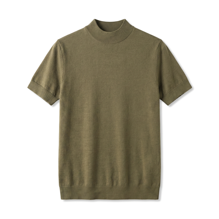 Devon Wool Knit Tee - Color:Army Green;Size:105