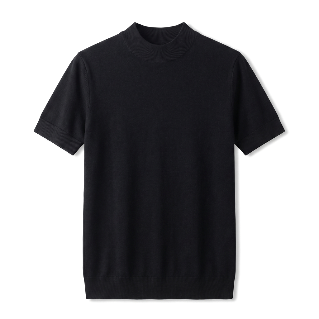 Devon Wool Knit Tee - Color:Black;Size:105