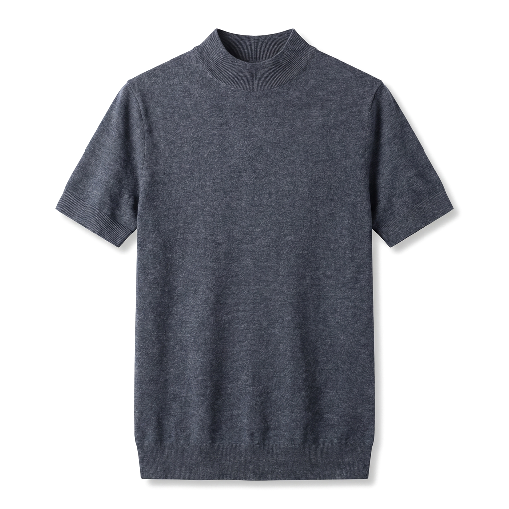 Devon Wool Knit Tee - Color:Medium Grey;Size:105