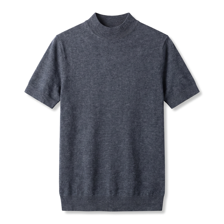 Devon Wool Knit Tee - Color:Medium Grey;Size:105