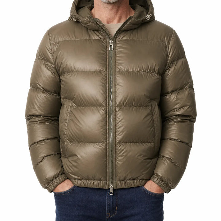 Dominic | Mens Fall Puffer Jacket - Color:Green;Size:XXS