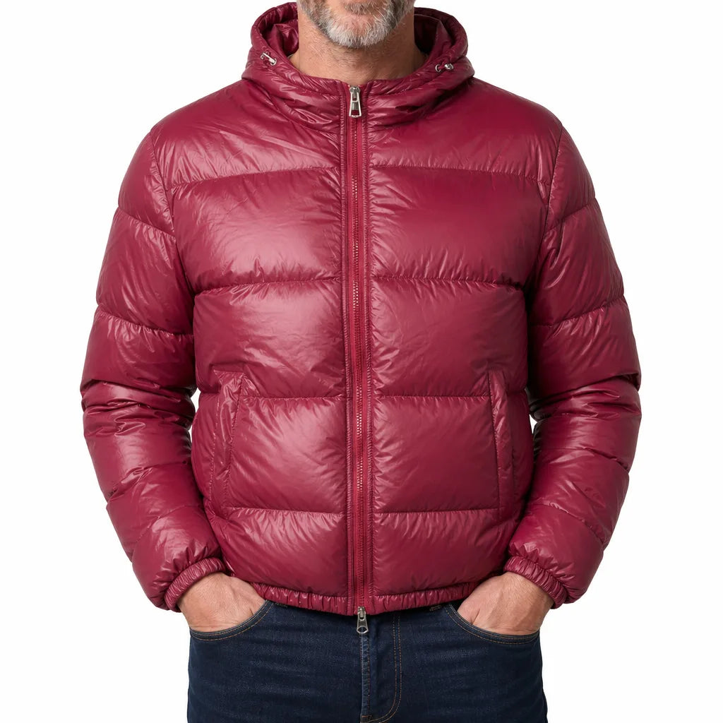 Dominic | Mens Fall Puffer Jacket - Color:Red;Size:XXS